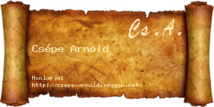 Csépe Arnold névjegykártya
